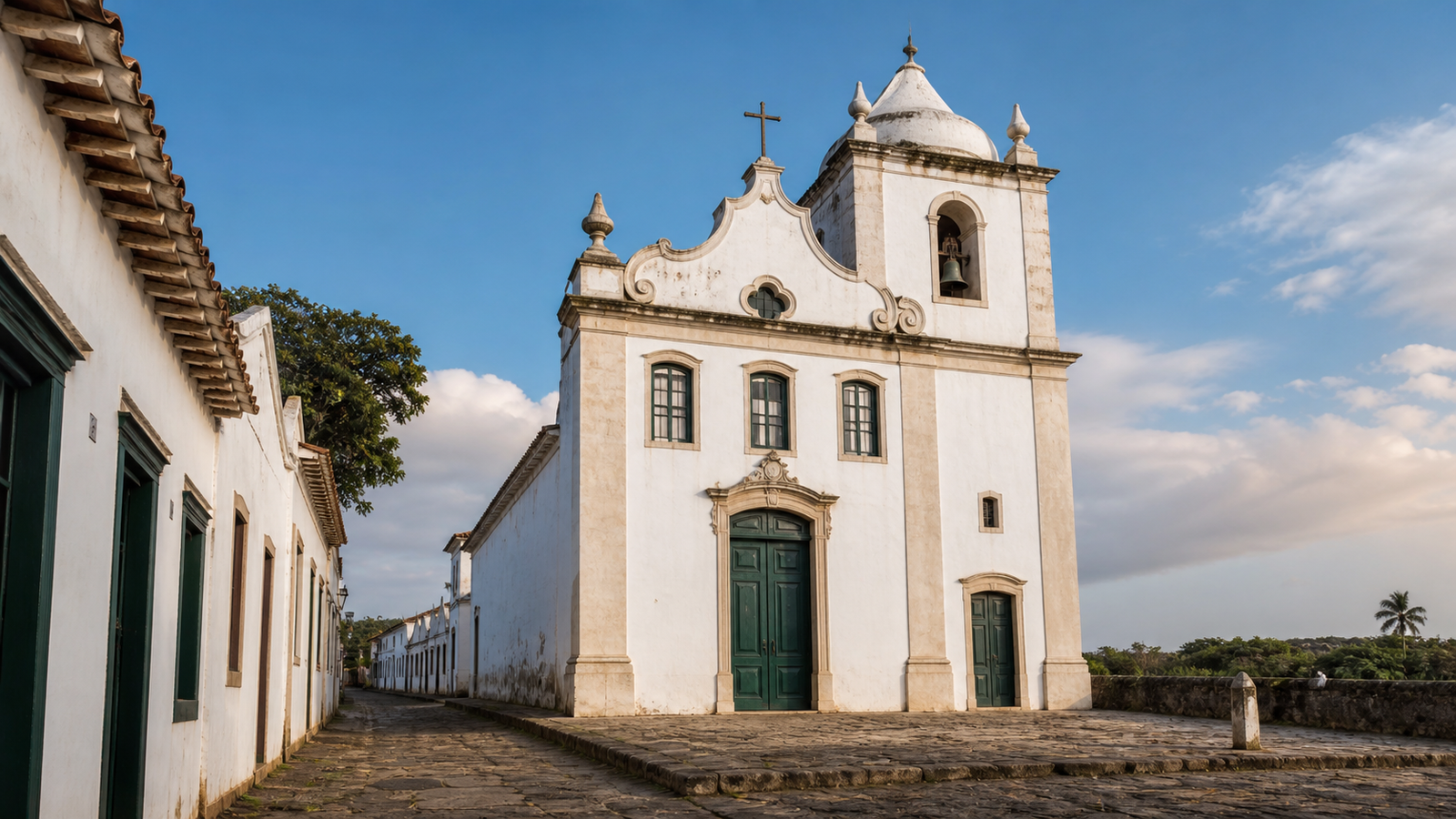 Arraial d'Ajuda Historic Center: The Perfect Walkable Itinerary 2 White colonial church in Bahia