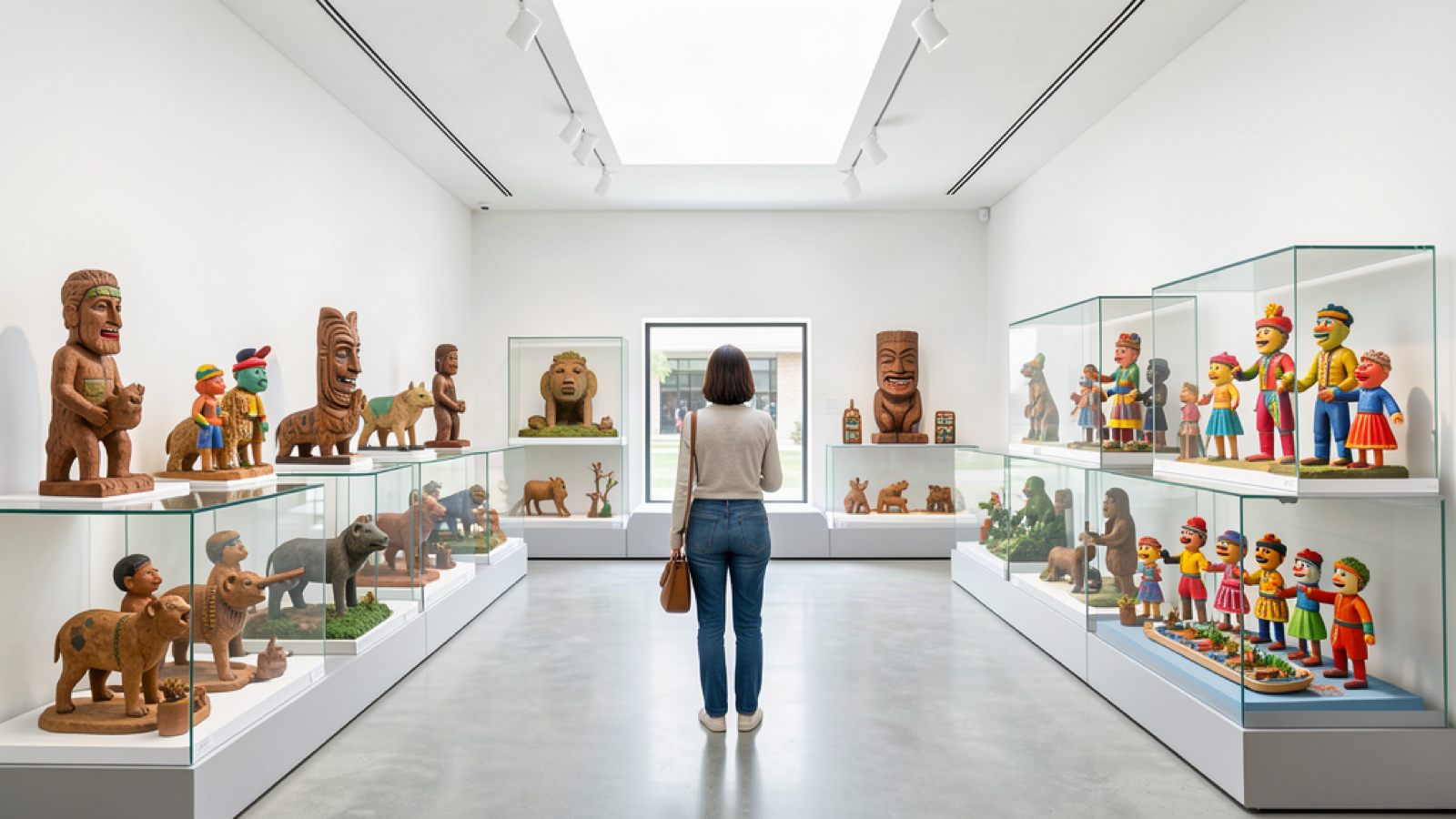 Beyond Rio's Beaches: 5 Places Worth the Detour 4 Illustrative visitor in a Brazilian folk-art-inspired gallery