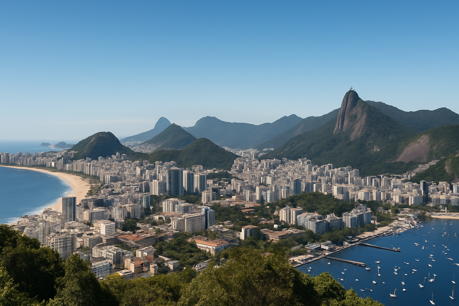 Christ the Redeemer and Sugarloaf Mountain: How to Visit Both Without Wasting Time or Money 4 Panoramic view of Rio de Janeiro's skyline, bay, and hills