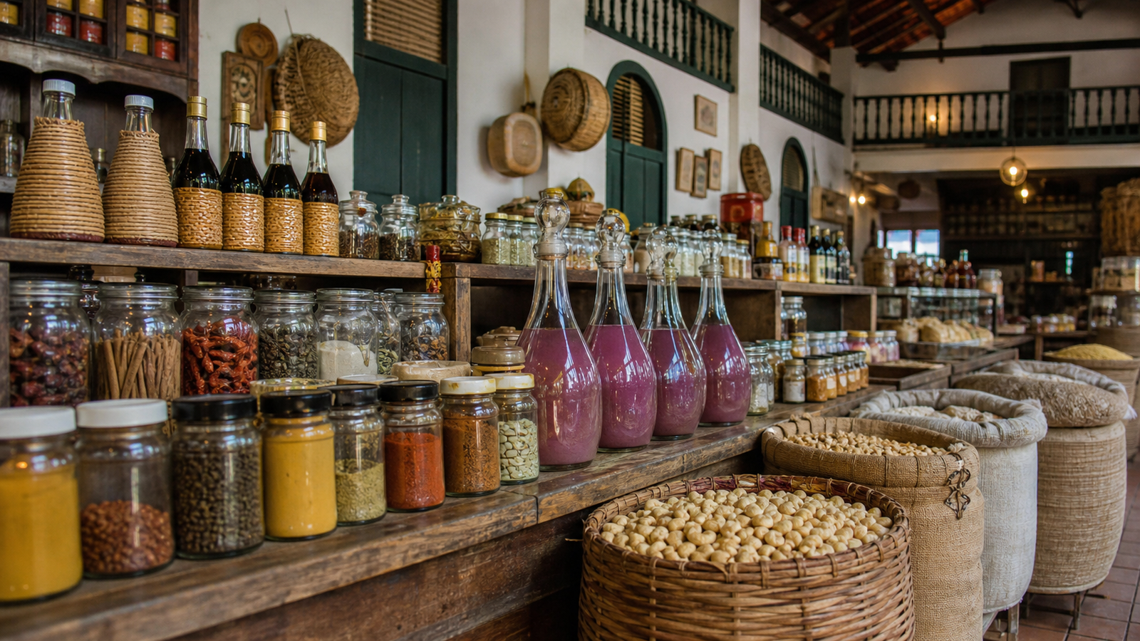 Centro Histórico in São Luís: How to Visit Without Wasting Time or Money 4 Stalls inside Casa das Tulhas market with regional foods and crafts in São Luís