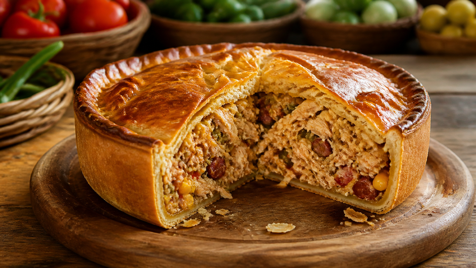 Downtown Caldas Novas: What to See, Where to Walk, and Why It’s Worth the Trip 4 Authentic Empadão Goiano savory pie, a regional culinary specialty in Caldas Novas.