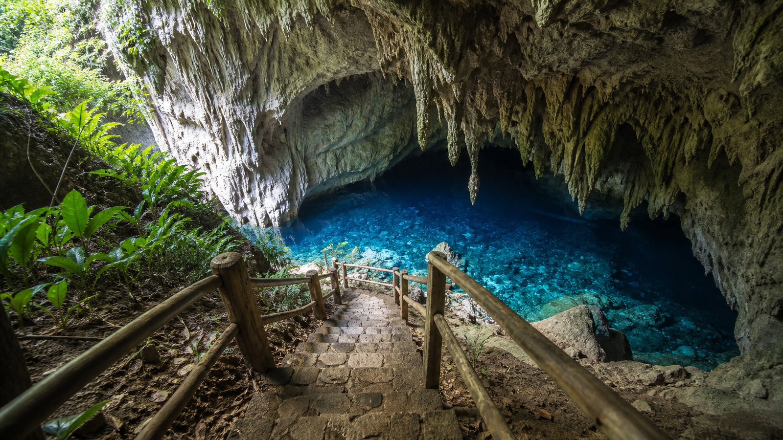 Rio da Prata & Gruta do Lago Azul: The Honest Guide to Visiting Bonito’s Top Two Attractions in One Day 2 Staircase descending into the mouth of Gruta do Lago Azul cavern in Bonito