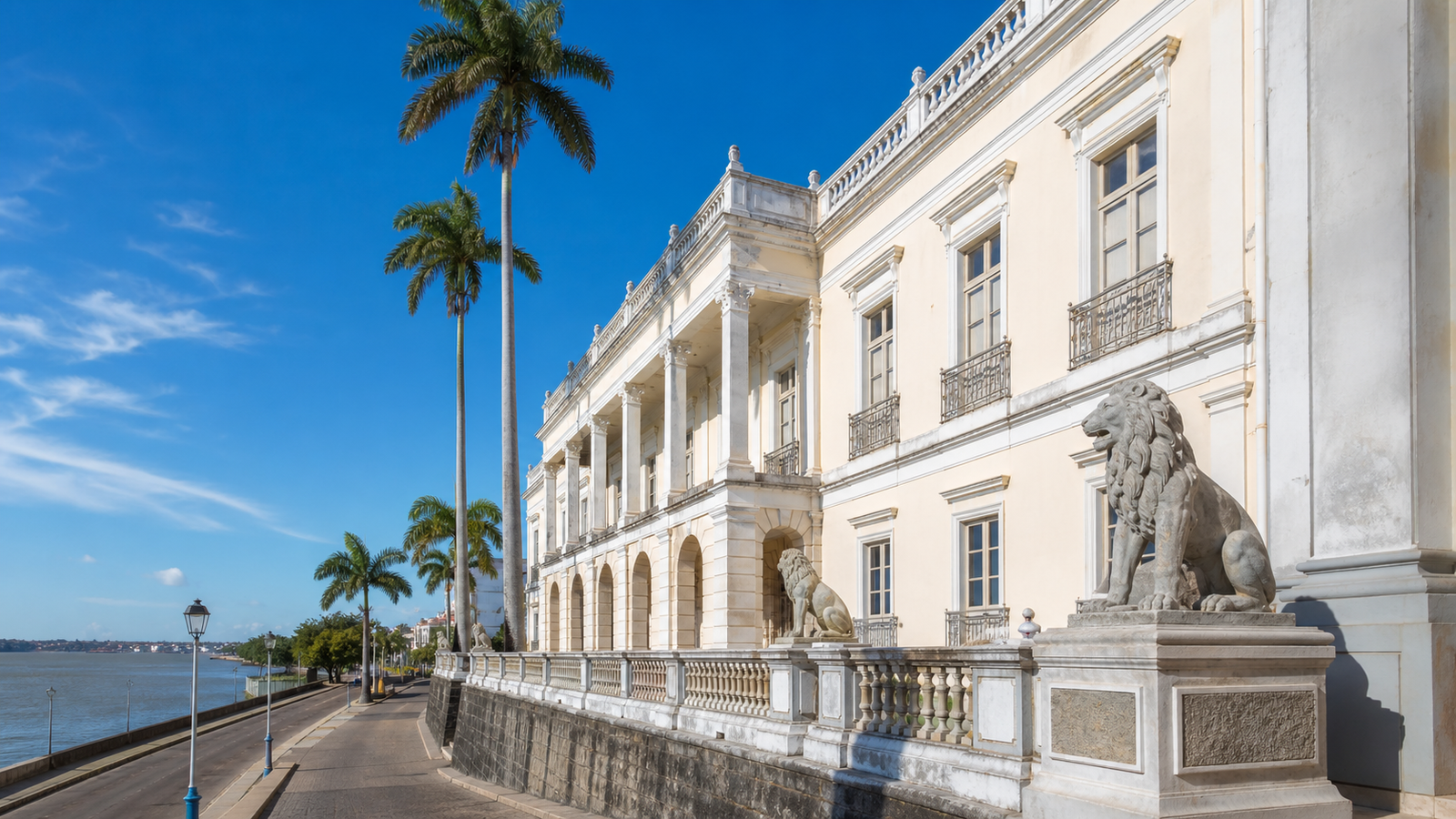 Centro Histórico in São Luís: How to Visit Without Wasting Time or Money 2 Palácio dos Leões neoclassical facade overlooking the river bay in São Luís